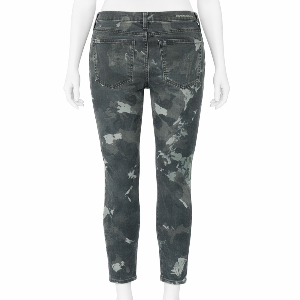 CURRENT/ELLIOTT Stiletto Skinny Jeans Army Green Watercolor Camo Size 30 Cropped - Picture 3 of 10